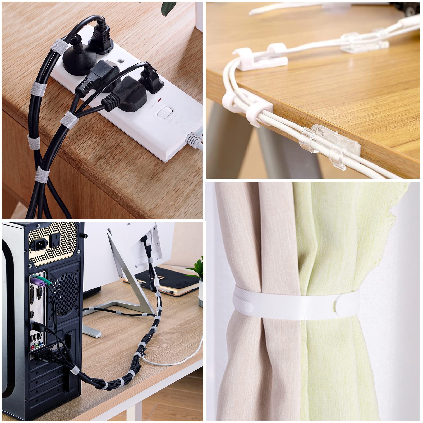 Amazon.com: DRIVUU White Cable Management Organizer Kit 4 Cable
